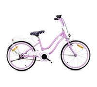 Vélo Enfant - Heart Bike - Roues 20"" - 6 à 10 ans - V-Brake - porte-bagages - garde-boue - béquille - Violet