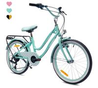 Vélo Enfant - Heart Bike - Roues 20"" - 6 à 10 ans - V-Brake - porte-bagages - garde-boue - Menthe