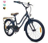 Vélo Enfant - Heart Bike - Roues 20"" - 6 à 10 ans - V-Brake - porte-bagages - garde-boue - Noir et Jaune