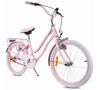 Vélo Enfant - Heart Bike - Roues 20"" - 6 à 10 ans - V-Brake - porte-bagages - garde-boue - Silver Moon Rose