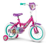 Vélo enfant - HUFFY - Gabby's Dollhouse - Roues 14"" (36 cm) - 4-6 ans - Rose / cadre blanc décor Gabby