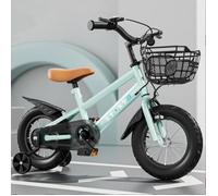 Vélo Enfant -MIPAN- Débutant Vélo - 14 - Avce Stabilisateurs+Panier à vélo - Age 2 à 5 ans -Pour Filles Garçons -Vert clair