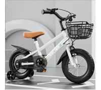 Vélo Enfant -MIPAN- Débutant Vélo - Roues 14 -Avce Stabilisateurs +Panier à vélo -Age 2 à 5 ans -Pour Filles Garçons -Blanc