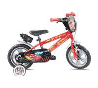 Vélo enfant Garçon 12'' CARS / EDEN BIKES taille 90/95 cm équipé de 1 frein & 2 stabilisateurs avec molettes Rouge & Noir G