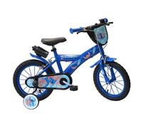 Vélo enfant - Modèle 14'' Stitch de Léo et Stitch par Disney pour garçon de taille 95 à 105 cm avec stabilisateurs, 2 freins, Bidon arrière et plaque