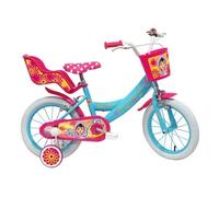 Vélo enfant - Modèle 16'' Princesse des sables pour fille de taille 100 à 120 cm avec stabilisateurs, 2 freins & Panier avant et Porte poupée