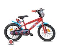 Vélo enfant - Modèle 16'' Spiderman par de Disney pour garçon de taille 100 à 120 cm avec stabilisateurs, 2 freins