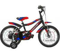 Vélo enfant MTB Canellini VORTEX 14" - Noir/Rouge/Bleu
