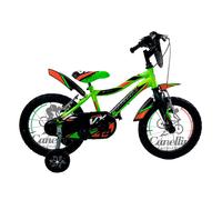 Vélo enfant MTB Canellini VORTEX 14" - Vert/Noir/Orange
