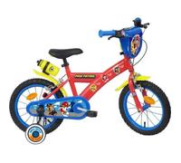 Vélo enfant Pat' Patrouille - Modèle 14'' - Vélo pour enfant de 90 cm à 105 cm - 2 freins, plaque avant, stabilisateurs.
