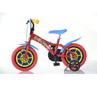 Vélo enfant Paw Patrol - 12 pouces | Licence originale Disney | Vélo enfant avec roues stabilisatrices - Le vélo de Paw Patrol comme cadeau pour les garçons - Rouge