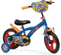 Vélo enfant pour garçon 12" HOT WHEELS roues latérales bleues