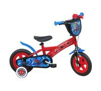 Vélo enfant SPIDERMAN 10'' - Plaque avant décorative -1 frein - garde-boues - carter - roues à bâtons - 2 stabilisateurs !