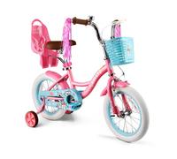 Vélo Enfant Rully - Roues 14 pouces - 4-6 ans - Stabilisateurs - Guidon/Selle réglables - rose