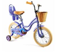 Vélo Enfant Rully - Roues 14 pouces - 4-6 ans - Stabilisateurs - Guidon/Selle réglables - Violet
