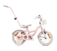 Vélo Enfant - Sun Baby FLOWER BIKE RETRO - Roues 14 - 3-5 Ans - freins V-Brake, roues de secours, sonnette, cadre en acier - Rose