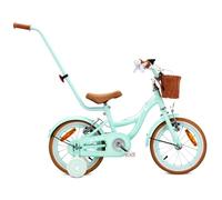 Vélo Enfant - Sun Baby FLOWER BIKE RETRO - Roues 14 - 3-5 Ans - freins V-Brake, roues de secours, sonnette, cadre en acier - Menthe