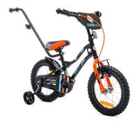 Vélo Enfant - Tiger Bike - Roues 14"" - 3 à 5 ans - V-Brake - cloche - garde-chaîne - Noir et Orange