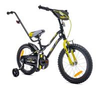 Vélo Enfant - Tiger Bike - Roues 16"" - 4 à 6 ans - V-Brake - cloche - garde-chaîne - Noir et Jaune