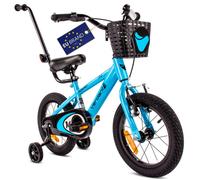 Vélo Enfant - Verdant Bike - Roues 14"" - 3 à 5 ans - panier - garde-chaîne - cloche - Bleu