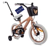 Vélo Enfant - Verdant Bike - Roues 14"" - 3 à 5 ans - panier - garde-chaîne - cloche - Cappuccino