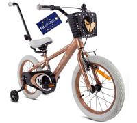 Vélo Enfant - Verdant Bike - Roues 16"" - 4 à 6 ans - panier - garde-chaîne - cloche - Cappuccino
