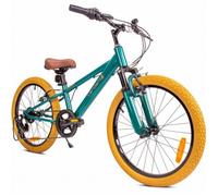 Vélo Enfant - Verdant Bike - Roues 20"" - 6 à 10 ans - V-Brake - cloche - béquille latérale - amortisseur - Vert