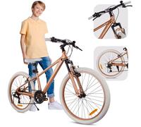 Vélo Enfant - Verdant Bike - Roues 24"" - 8 à 12 ans - amortisseur - V-Break - cadre en acier - Cappuccino