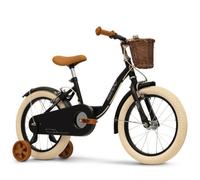 Vélo Enfant - Vintage - Roues 16"" - Age 5 à 7 ans - Panier - Freins à étrier - Noir - Produit HUFFY