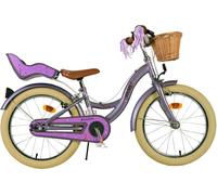 Vélo enfant Volare Blossom - Fille - 18 pouces - Violet - Freins à deux mains