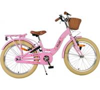 Vélo enfant Volare Blossom pour fille - 20 pouces en rose avec freins à deux mains