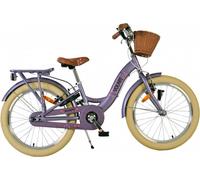 Vélo enfant Volare Blossom pour fille - 20 pouces en violet avec freins à main