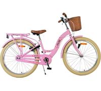 Vélo enfant Volare Blossom pour fille - 24 pouces en rose avec freins à deux mains