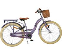 Vélo enfant Volare Blossom pour fille - 24 pouces en violet avec freins à main