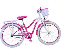 Vélo enfant Volare Lovely pour fille - 24 pouces en violet avec deux freins à main
