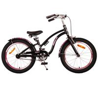 Vélo Enfant Volare Miracle Cruiser - Filles - 18 Pouces - Noir Mat - Prime Collection Noir