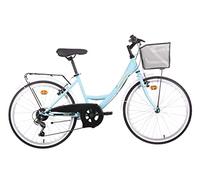 Vélo Enfant VTC 24" Fille Discovery Adventures 6 Vitesses avec dérailleur Shimano Freins V-Brake + équipement City