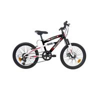 Vélo enfant - VTT 20'' - Tout Suspendu - 6 vitesses Shimano - Frein à disque avant - V-Brake arrière.