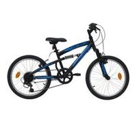 Vélo enfant VTT 20'' Tout Suspendu Garçon Twister - Frein V brake - 6 Vitesses - Poignée Tournante - Shimano Noir avec Stickers Bleu G