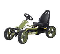 Vélo Et Véhicule Pour Enfants Kart À Pédales Militaire Siège Réglable Frein Manuel Roues Ar Eva Acier Vert Noir