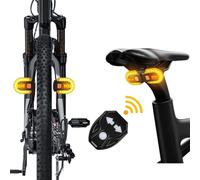 Vélo - feu arrière avec signaux de rotation USB rechargeable sans fil télécommande amovible grottes de montagne nuit vélo alerte de sécurité