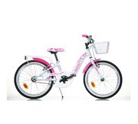 Vélo Fille Aurelia Smarty 20 Pouces Rose - Cadre en Acier - Freins V-Brake - Siège et Guidon Réglables