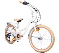 Vélo fille Vélo enfant à partir de 6 ans Vélo enfant 20 pouces avec 6 vitesses Vélo coeur Shimano Heart Bike écru blanc