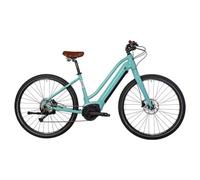 Velo fitness electrique bicyklet beatrice shimano altus 9v 500 wh 700 mm bleu