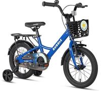 Vélo Glerc BUBBLE 16 pouces pour garçons et filles de 4 5 6 ans avec panier stabilisateur, bleu