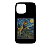 Vélo Golden Retriever Art Cycliste Chien Course Un Vélo de Route Coque pour iPhone 13 Pro Max