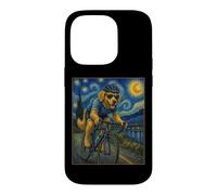 Vélo Golden Retriever Art Cycliste Chien Course Un Vélo de Route Coque pour iPhone 14 Pro