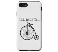 Vélo grand-bi. Je te ferai la course, cycliste rigolo Coque pour iPhone SE (2020) / 7 / 8