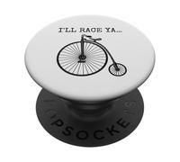 Vélo grand-bi. Je te ferai la course, cycliste rigolo PopSockets PopGrip Adhésif