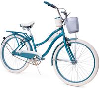 Vélo Huffy Deluxe Cruiser unisexe 26 pouces, vélo de ville, vélo de garçon, vélo de fille, à partir de 12 ans, Turquoise